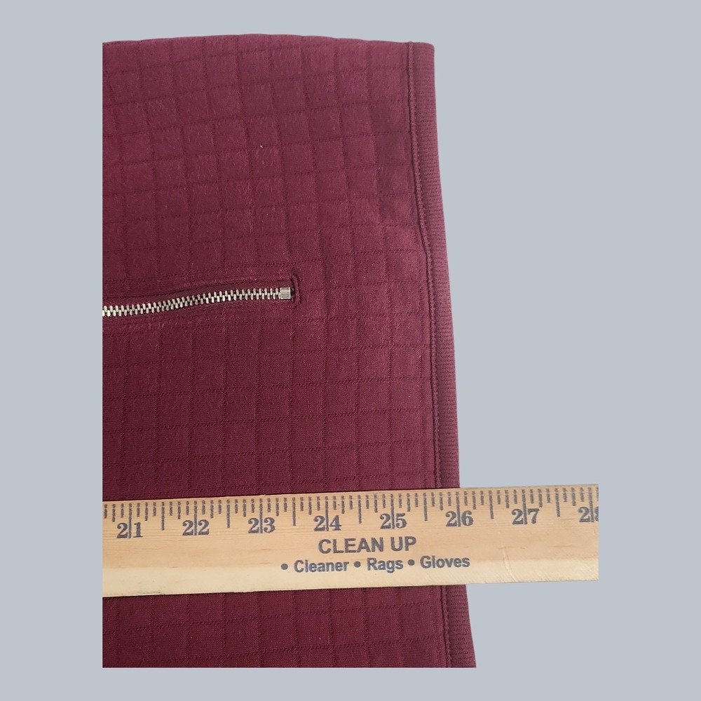 Karen Scott Sport Quilted Full Zip Jacket Burgundy Maroon Women's XL Mock Neck - Picture 5 of 6